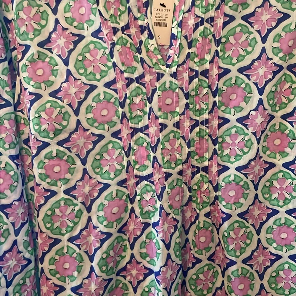 Talbots featherweight cotton blouse - Picture 2 of 5